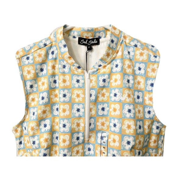 NEW Bad Birdie Womens XS Flower Power Multi Performance Sleeveless Golf Polo - Picture 4 of 9